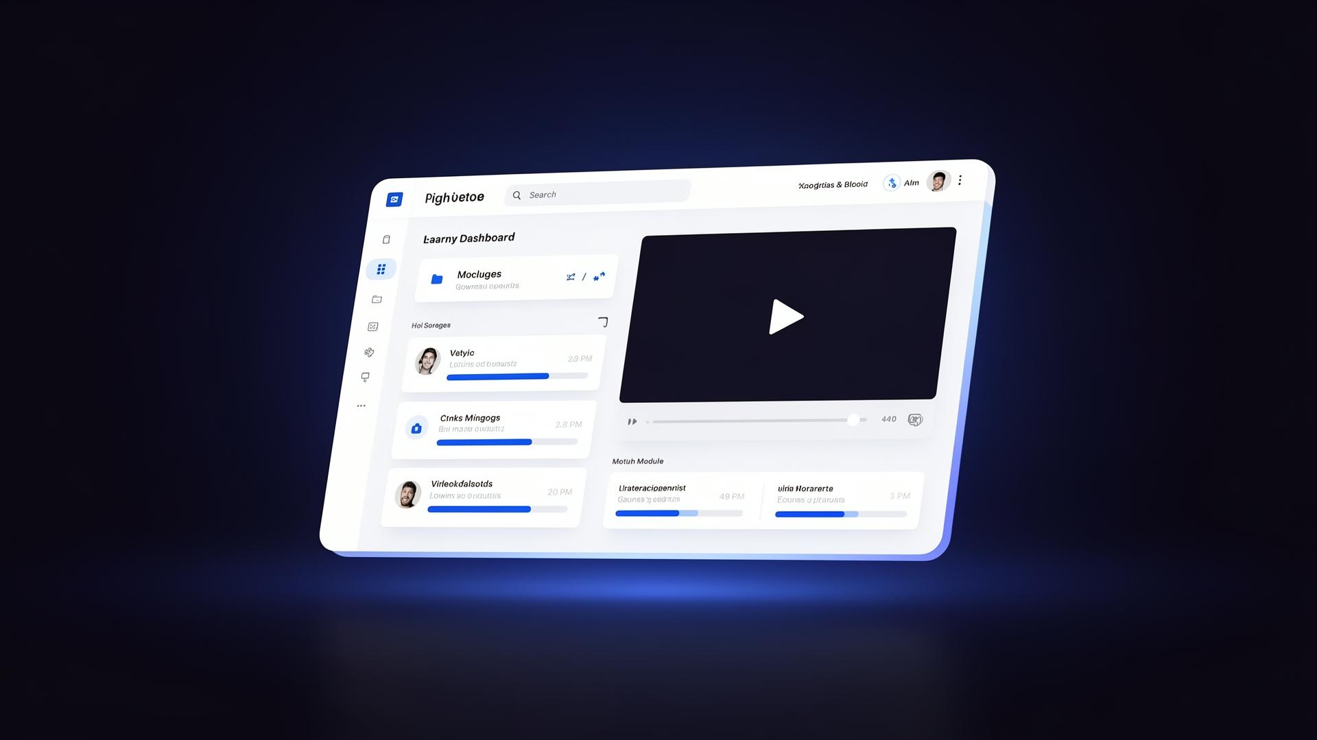 Aperçu de la plateforme e-learning